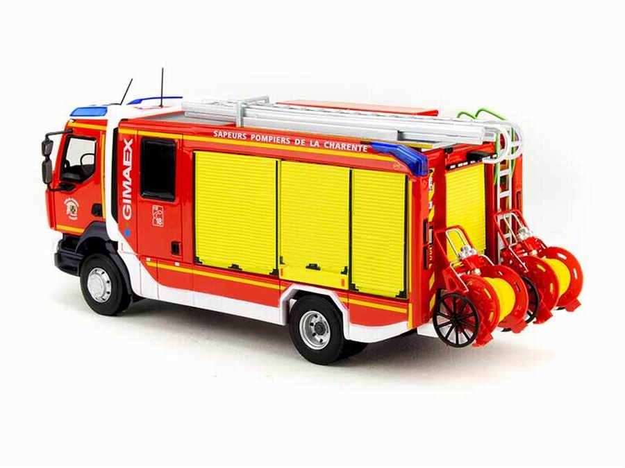 RENAULT D16 FPT SR Gimaex SDIS 16 Sapeurs Pompiers Miniature de Collection  1/43 ELIGOR