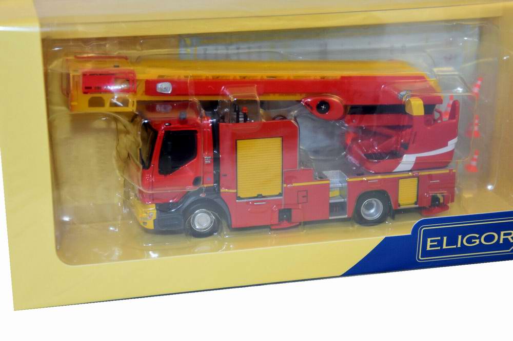 Miniature camion Pompiers RENAULT D16 grande Echelle Riffaud – Gimaex EPC 33 PRX 1/43 ELIGOR