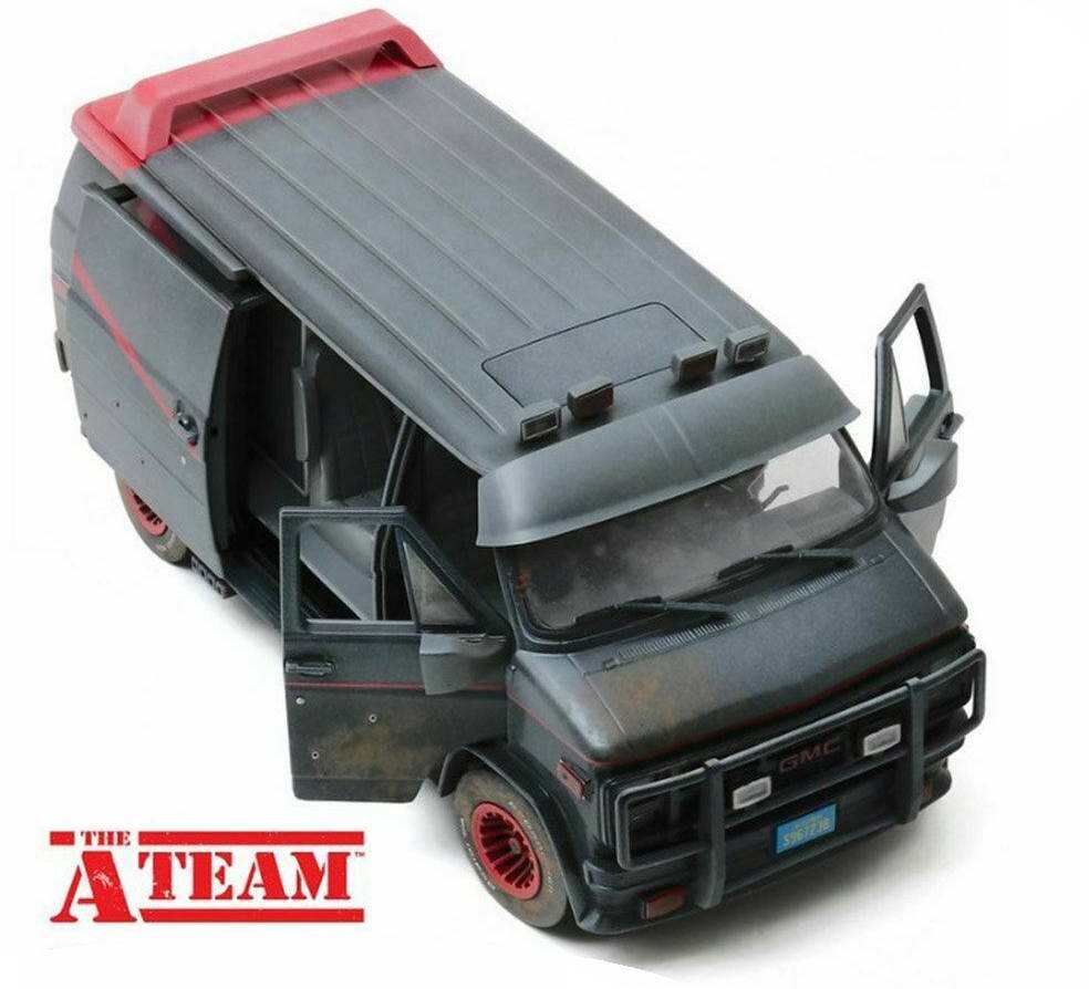 Camionette Agence Tous Risques sale impact balle 1/18 Greenlight