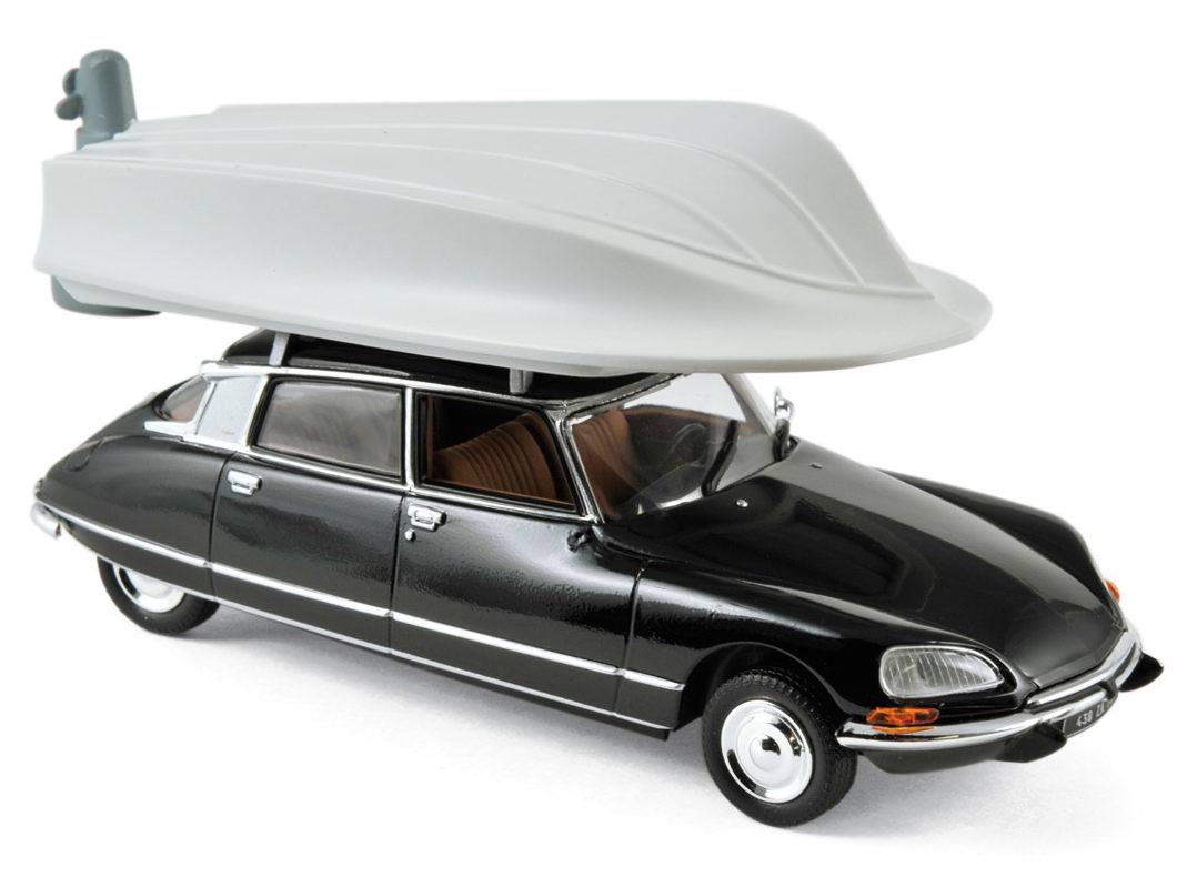 Voiture métal CITROEN DS 21 PALLAS avec Bateau Film Les Aventures de Rabbi Jacob louis de Funs 1/43 NOREV Louis de Funes