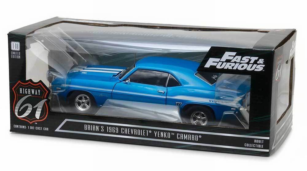 Voiture miniature Chevrolet Camaro Yenko 1/18 Fast Furious