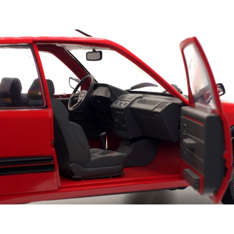 Voiture Miniature PEUGEOT 205 GTI 1.9L de 1985 Rouge Solido 1/18