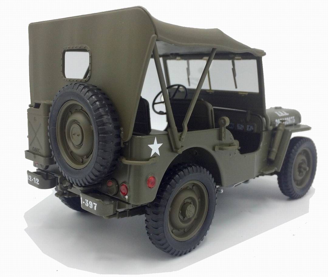 JEEP Wyllis US Army fermé capote 1/18