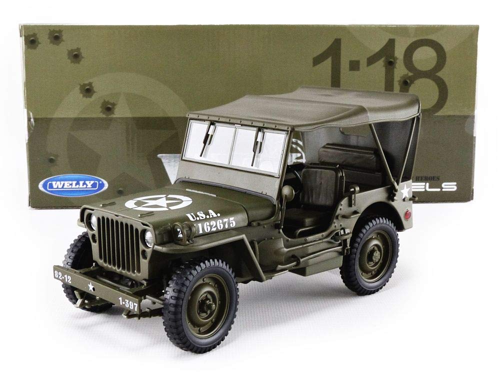 JEEPWillys fermé capote US Army 1/18 wylisse