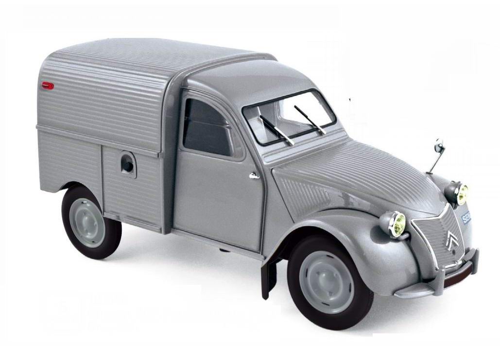 Voiture miniature CITROEN 2CV Fourgonette grise 1/18 NOREV