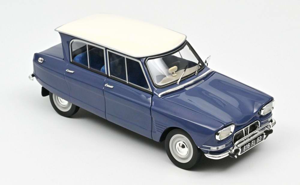 Voiture Miniature CITROEN Ami 6 bleu ardoise 1/18 NOREV