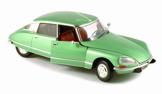 Miniature CITROEN DS 23 PALLAS VERT Argenté Version Luxe 1972 1/18 NOREV