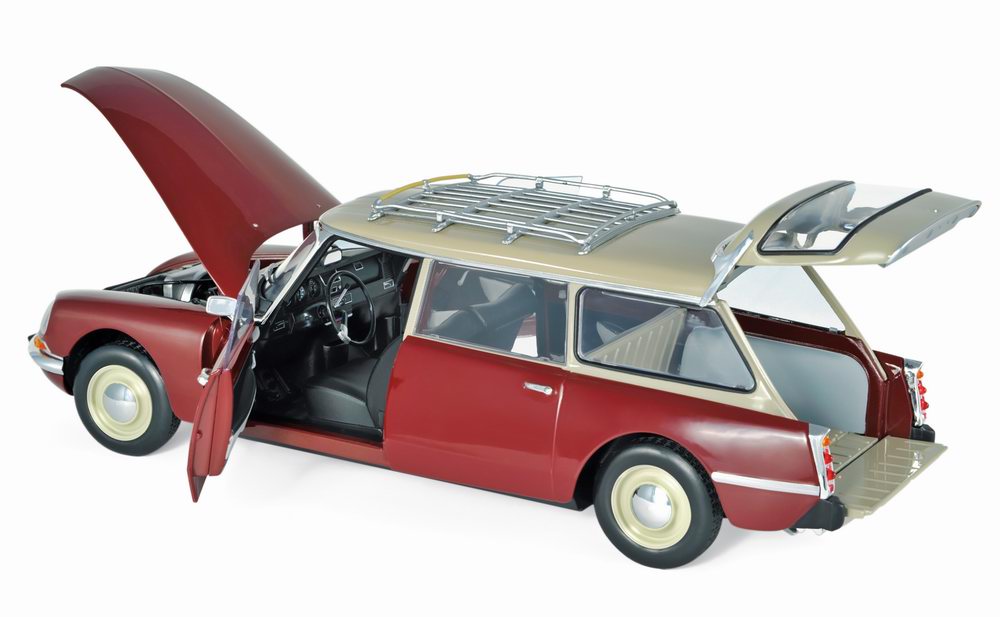 Voiture Miniature CITROEN DS21 Break ID19 Bordeaux 1/18 NOREV