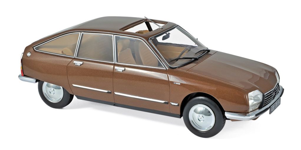 Miniature voiture CITROEN GS Pallas 1978 marron cigale 1/18 NOREV