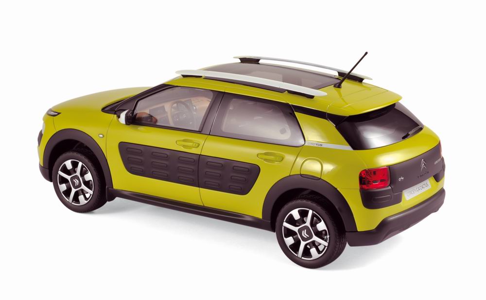 Voiture miniature Citroen C4 Cactus de 2014 Jaune Hello NOREV 1/18