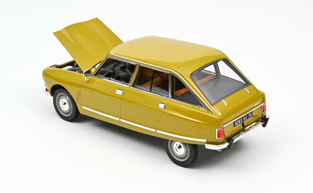 Voiture Miniature CITROEN Ami 8 club jaune 1/18 NOREV