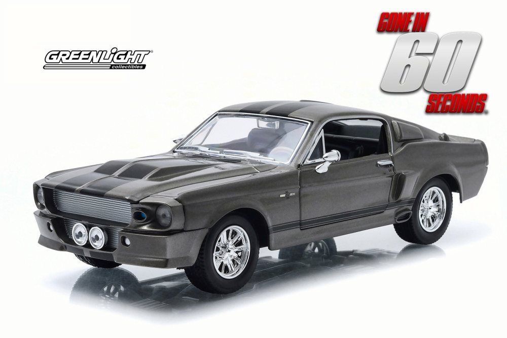 Voiture FORD MUSTANG Shelby GT 500E Eleanor 1967 60 Secondes Chrono Greenlight 1/24