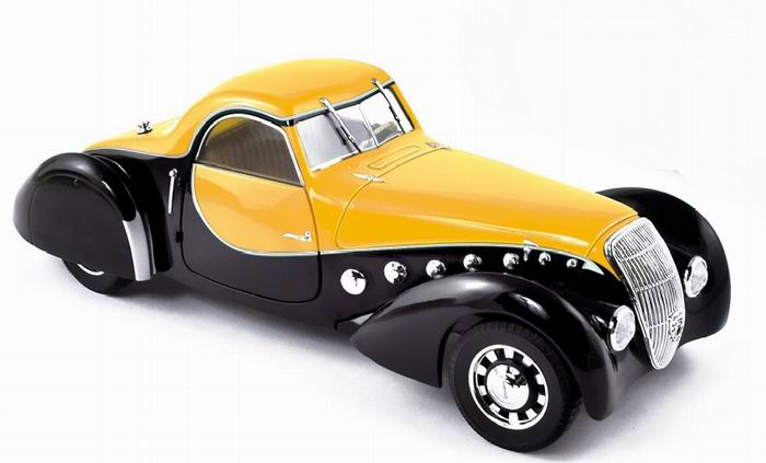 PEUGEOT 302 Darl’Mat Coupé Jaune et Noir 1937 NOREV 1/18