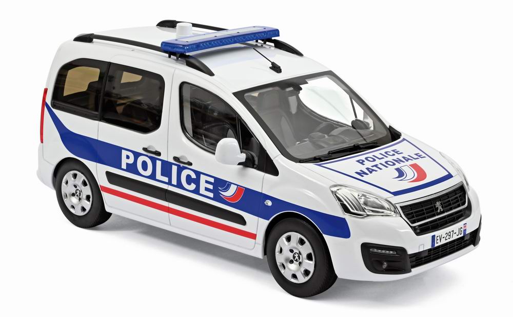 Miniature voiture PEUGEOT Partner 2017 POLICE NATIONALE NOREV 1/43