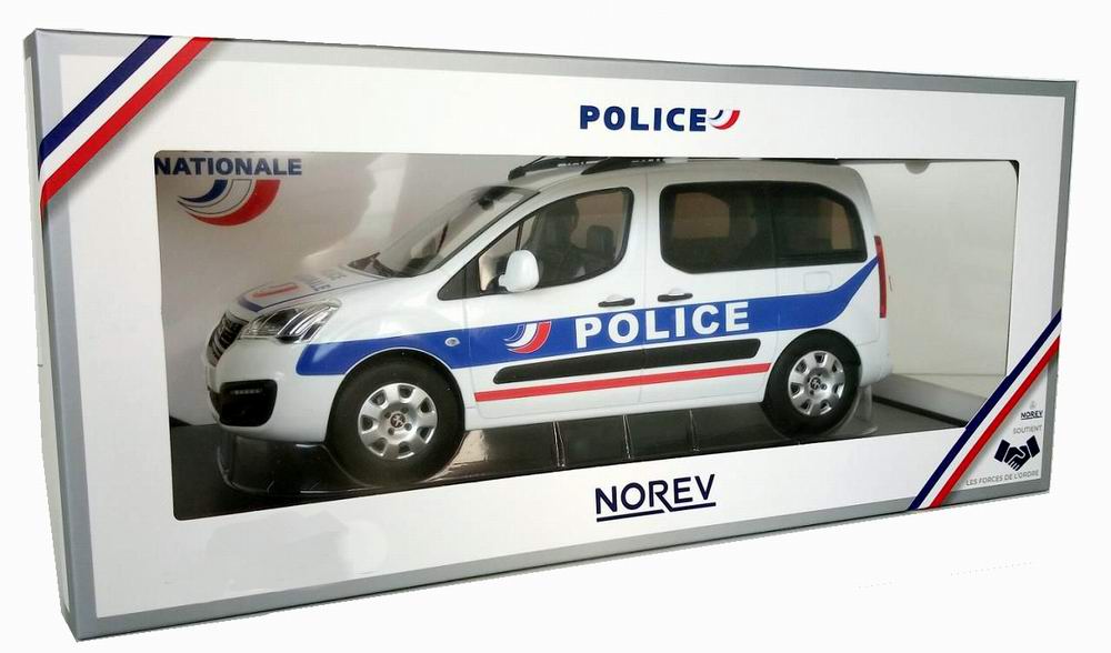 Miniature voiture PEUGEOT Partner 2017 POLICE NATIONALE NOREV 1/43