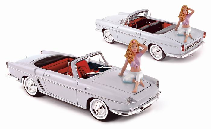 RENAULT Floride Blanc Kilimanjaro 1958 avec figurine Brigitte BARDOT NOREV