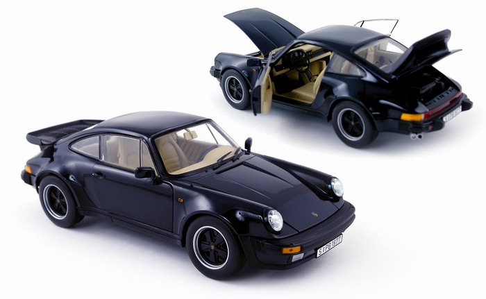 Porsche 930 3.3L Turbo Coupé Dark Blue 1985 NOREV 1/18