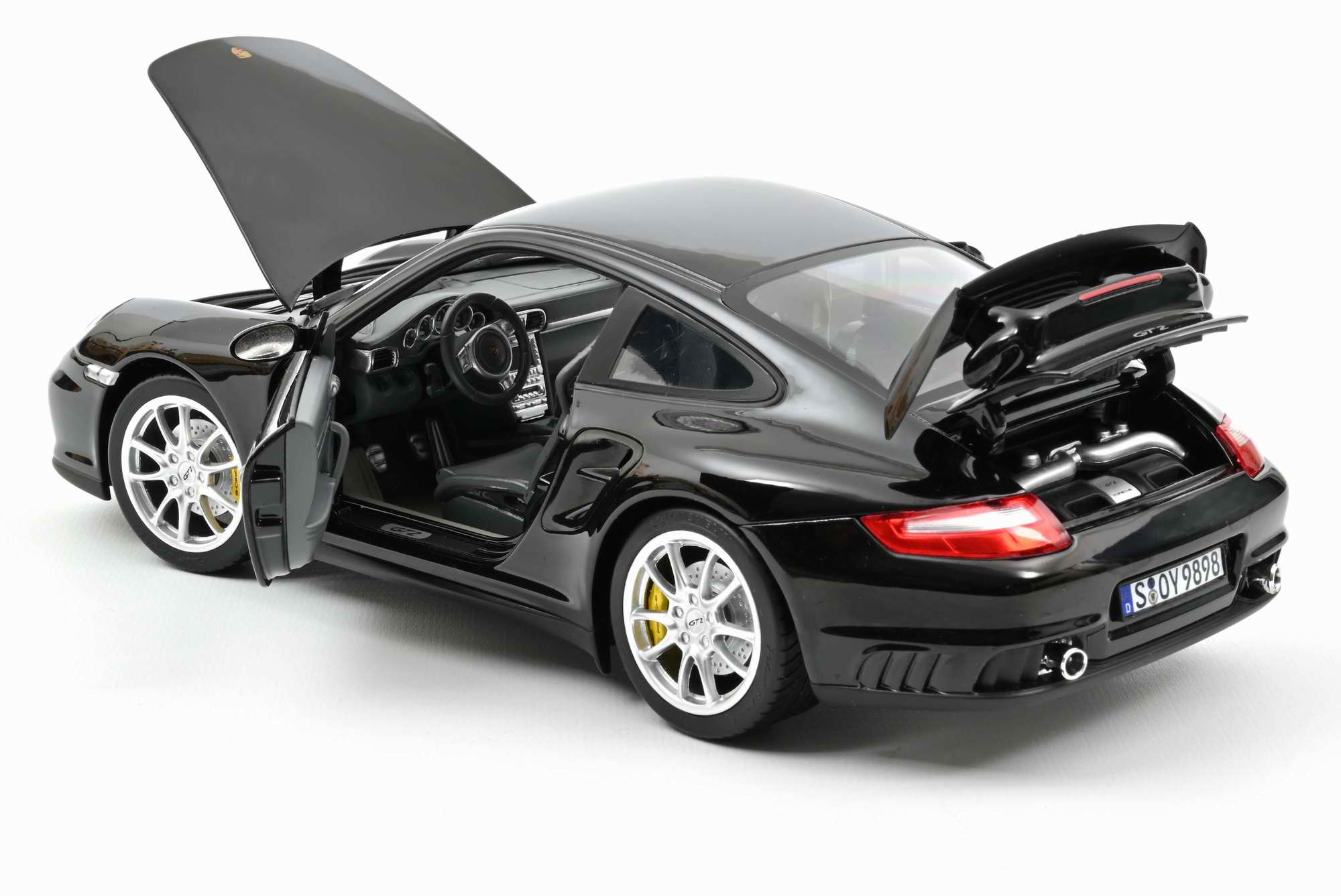 Miniature voiture PORSCHE 911 GT2 2010 - NOIRNOREV 1/18ème