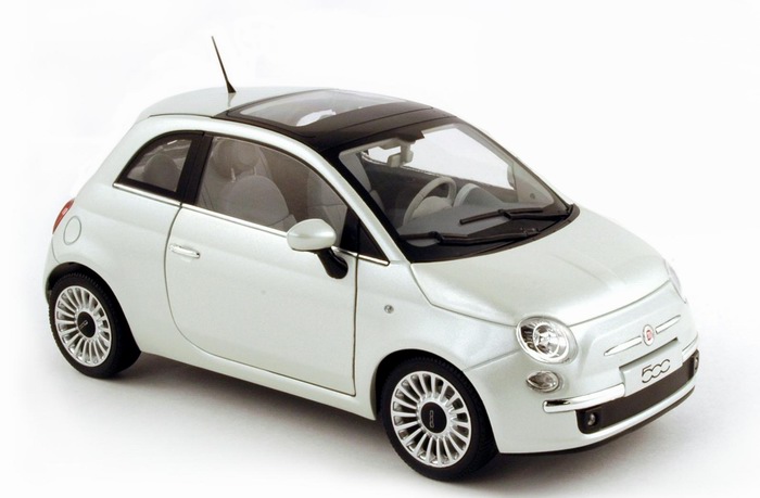 Norev FIAT 500 Blanc Métallisé 2007 1/18