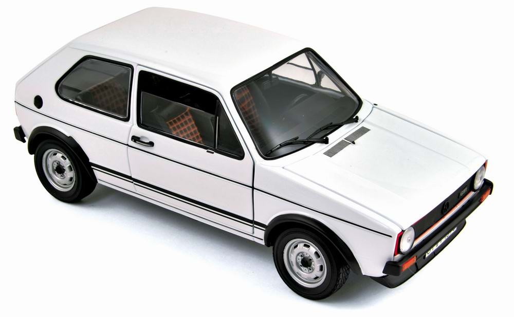 Voiture miniature de collection VOLKSWAGEN Golf1 GTI Blanc NOREV 1/18