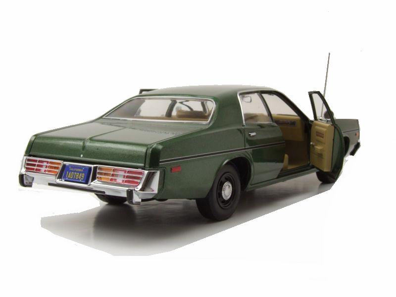 Voiture en métal DODGE MONACO RICK HUNTER inspecteur choc 1/18 Greenlight