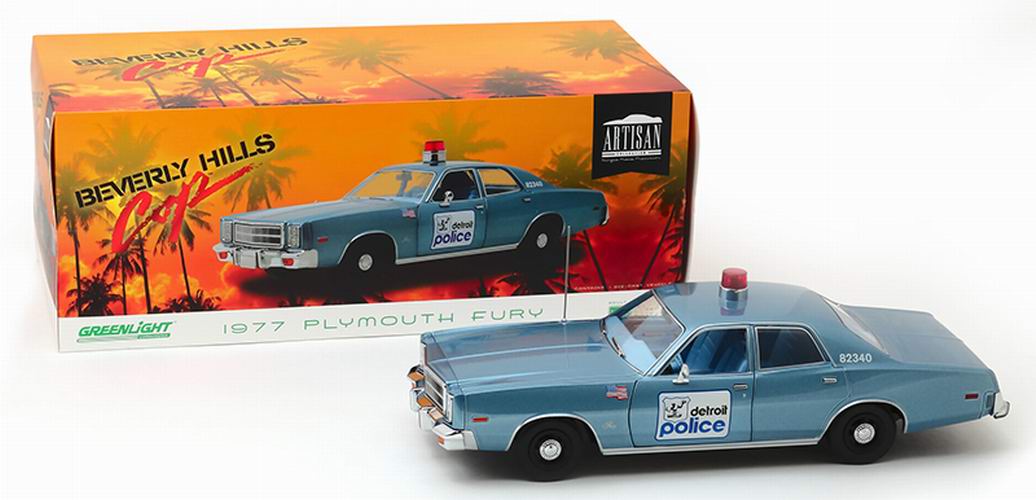 Voiture PLYMOUTH Fury Detroit Police Le Flic de Beverly Hills 1970 1/18