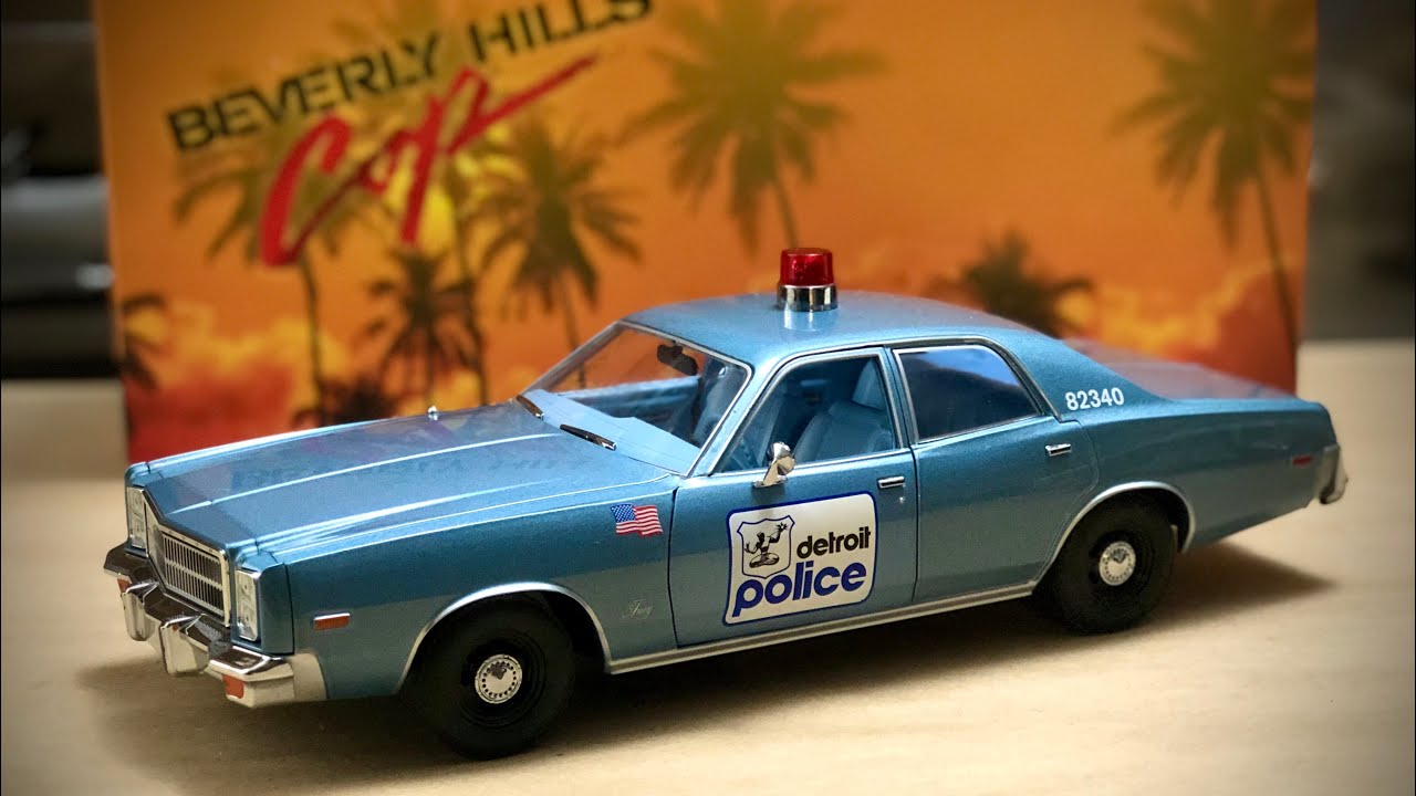 Voiture PLYMOUTH Fury Detroit Police Le Flic de Beverly Hills 1970 1/18