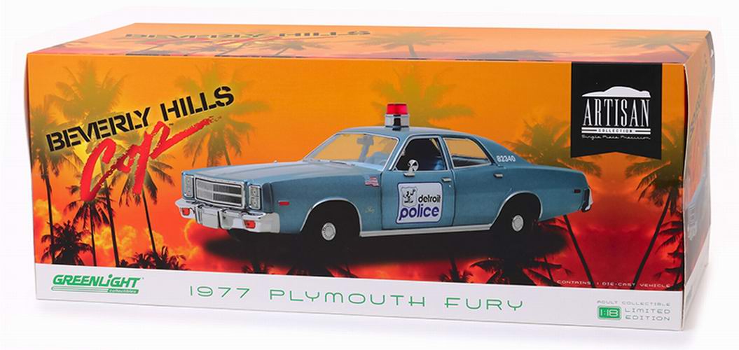 Voiture PLYMOUTH Fury Detroit Police Le Flic de Beverly Hills 1970 1/18