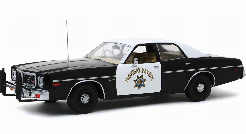 Voiture en métal DODGE Coronet POLICE PURSUIT California Highway Patrol 1975 