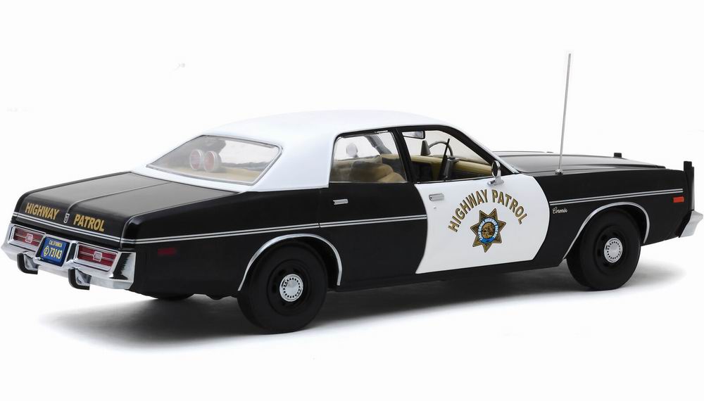 Voiture en métal DODGE Coronete POLICE PURSUIT CHiPs California Highway Patrol 1975 