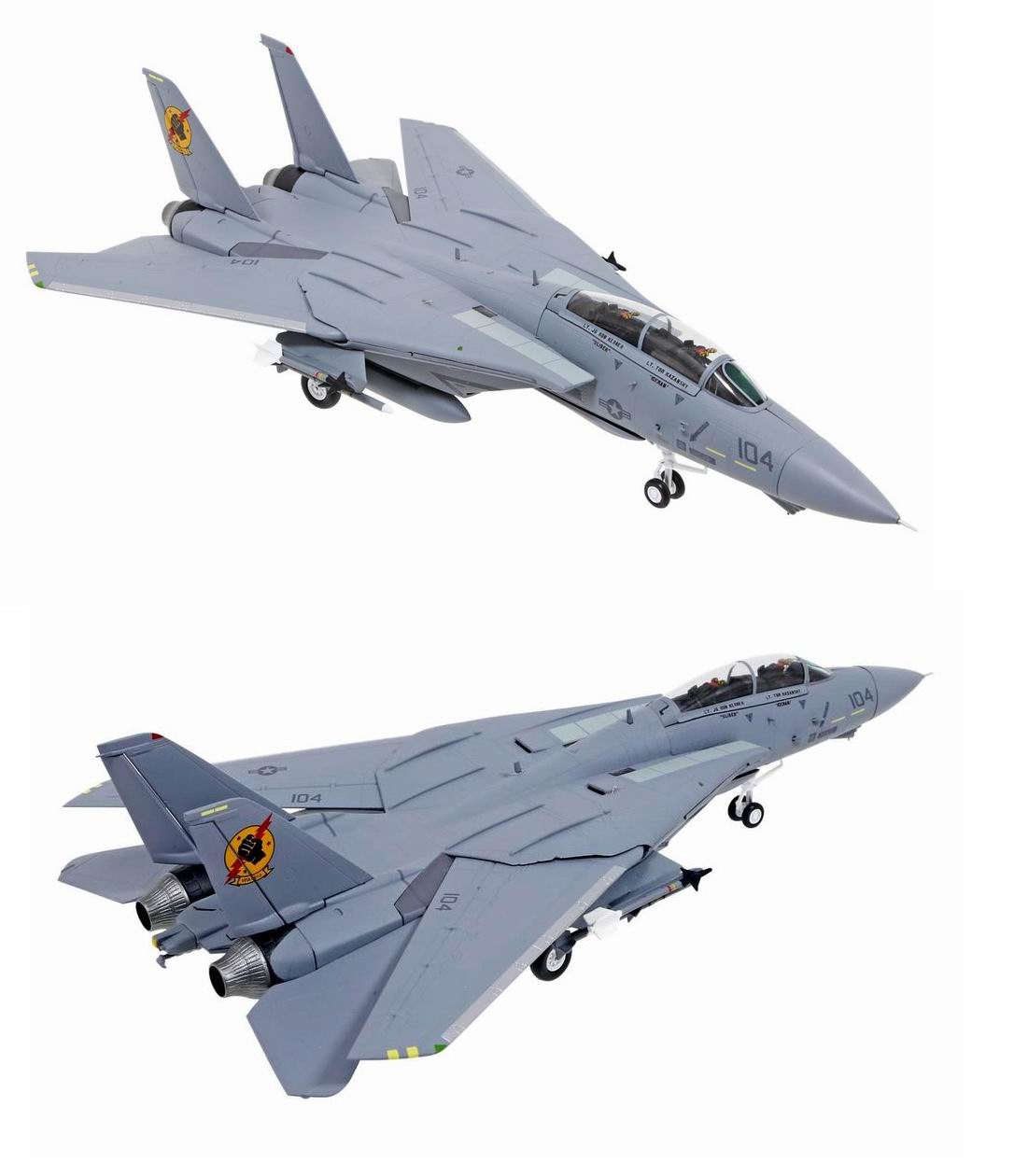 Maquette Avion de combat Grumman F-14A TOMCAT Film TOP GUN Iceman et Slider 1/72