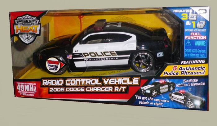 DODGE CHARGER R/T POLICE R/C Police Américaine<br>Radio Commandé 1/20 JADA BADGE CITY 