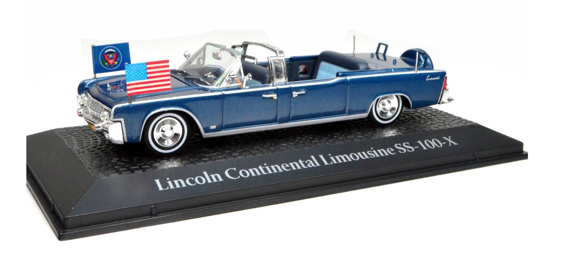 Lincoln CONTINENTAL Cabriolet SS100X Voiture Présidentielle JFK Kennedy 1/43 