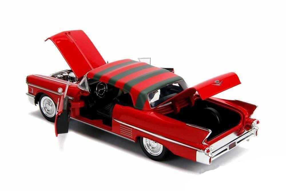 Voiture en métal Freddy Krueger 1958 Cadillac Deville cauchemar A Nightmare on Elm Street 1/24