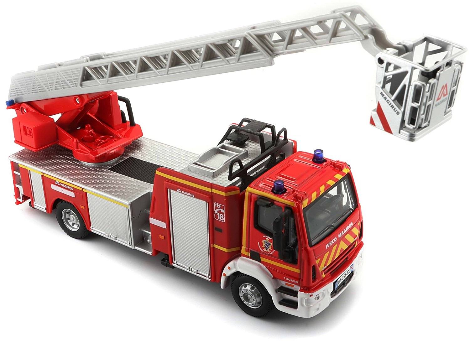 Iveco 150E Camion de Pompiers Grande Echelle MAGIRUS 1/50 Burago