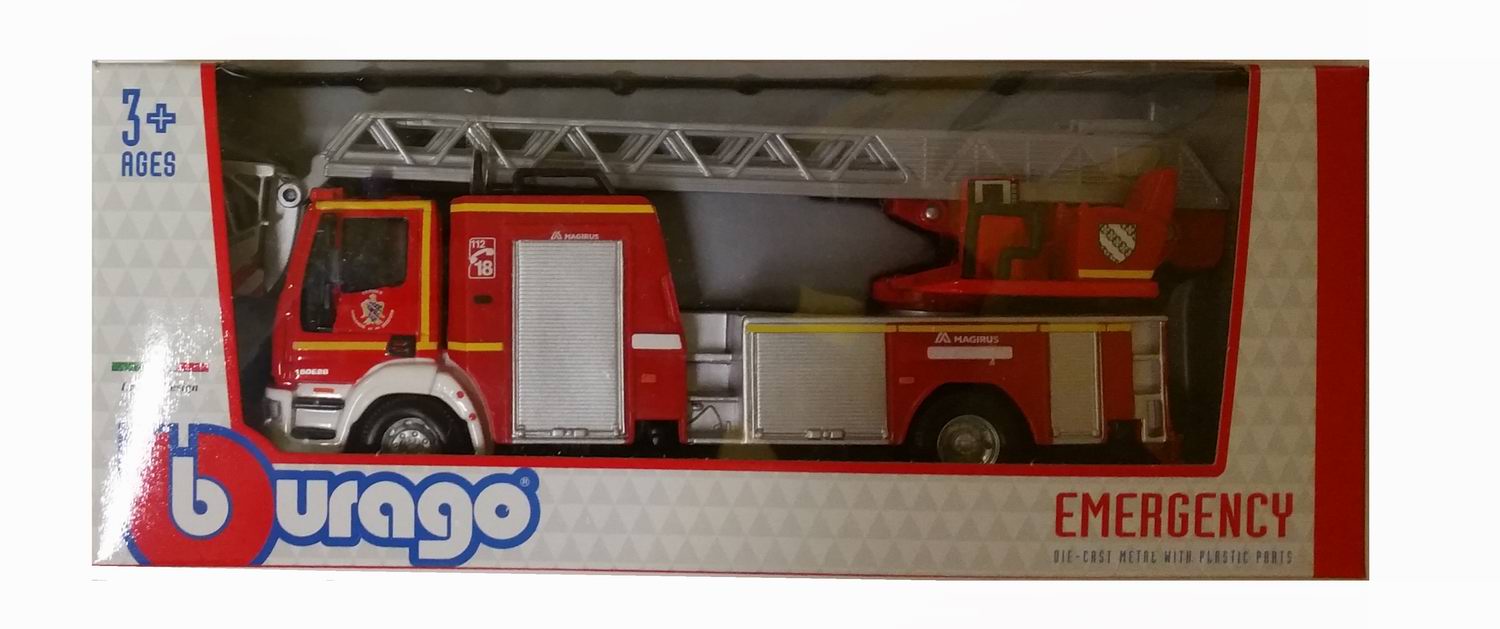 Iveco 150E Camion de Pompiers Grande Echelle MAGIRUS 1/50 Burago