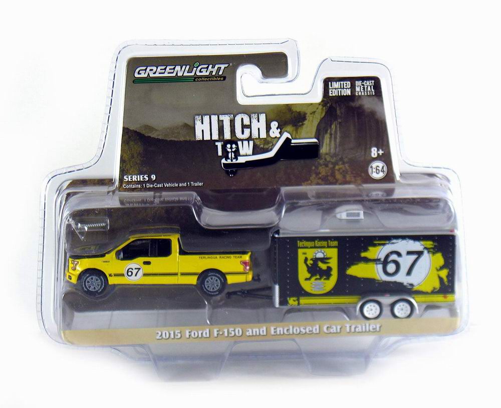 Voiture Ford F150 Pickup Avec TERLINGUA RACING Remorque Ajustable 1/64