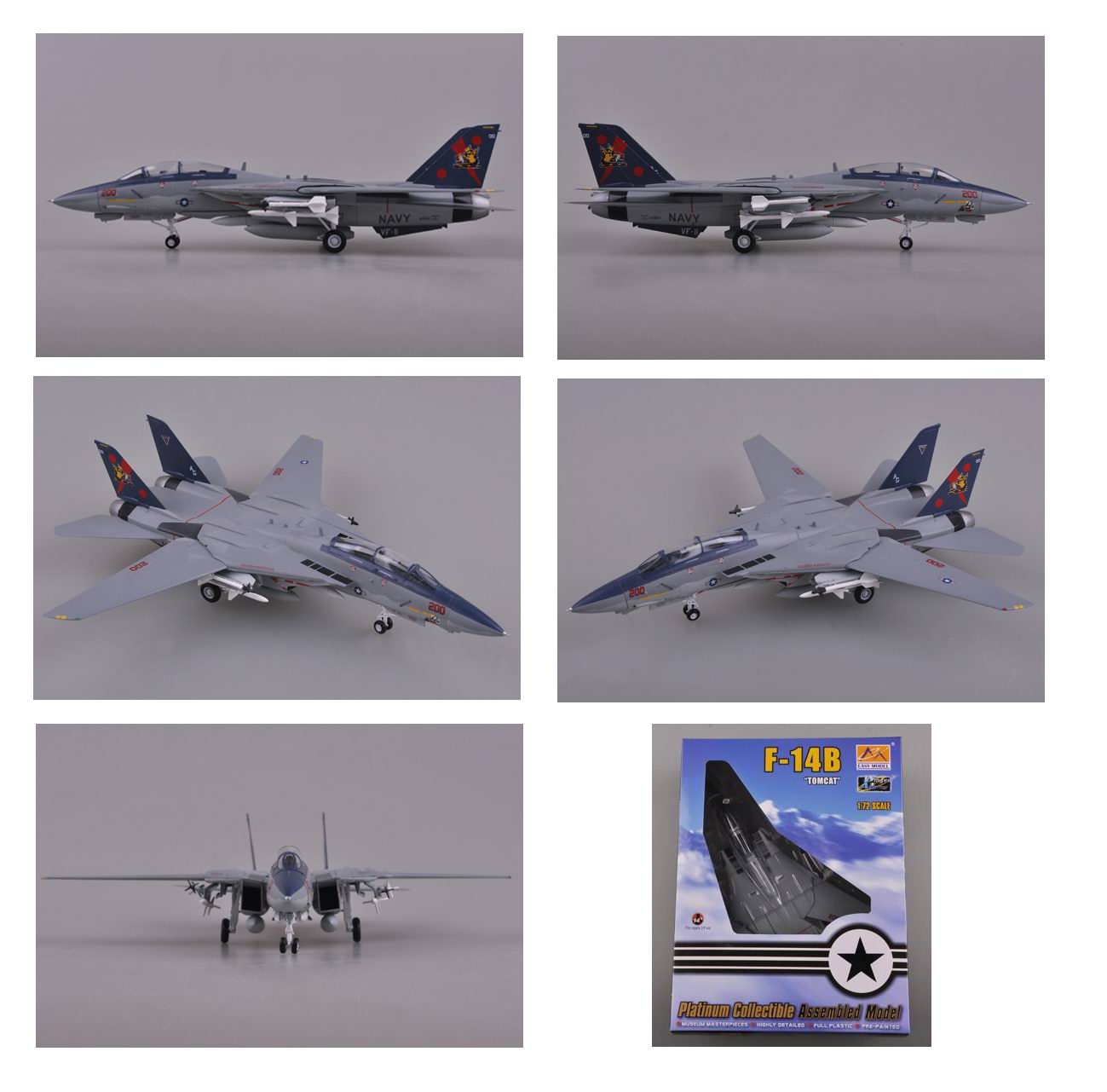 Maquette Grumman F-14B TOMCAT VF-11 Red Rippers AG-200/163227 USS GEORGE WASHINGTON 1/72