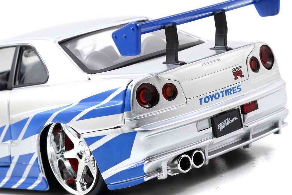 Voiture  NISSAN Skyline GTR R34 Fast and Furious 1/24ème 