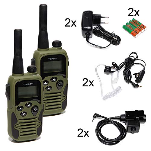 Kit Deux Talkie Walkie Professionnel 9500 Avec Micro déporté PTT Et  Oreillettes –