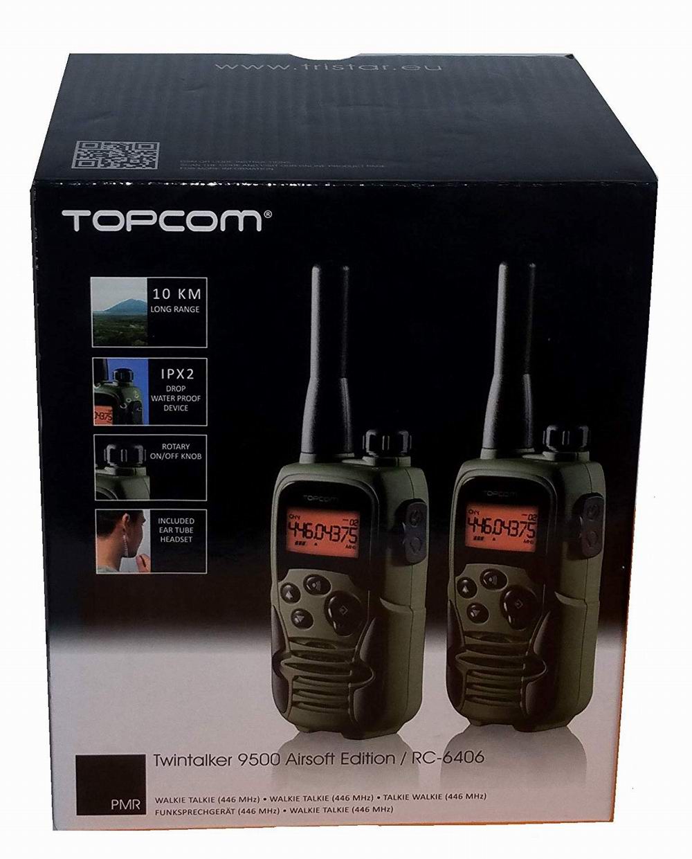 Kit Deux Talkie Walkie Professionnel 9500 Avec Micro déporté PTT