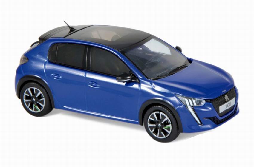 PEUGEOT e-208 GT Line 2019 Bleu Voiture de Collection NOREV 1/43 –