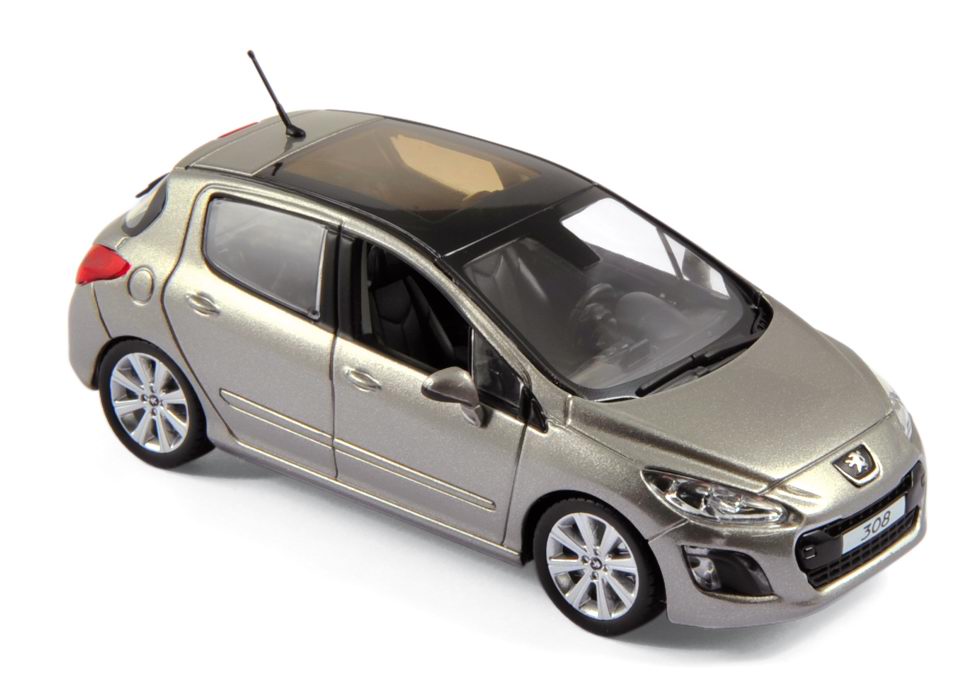 PEUGEOT 308 Gris Vapeur 2011 NOREV 1/43