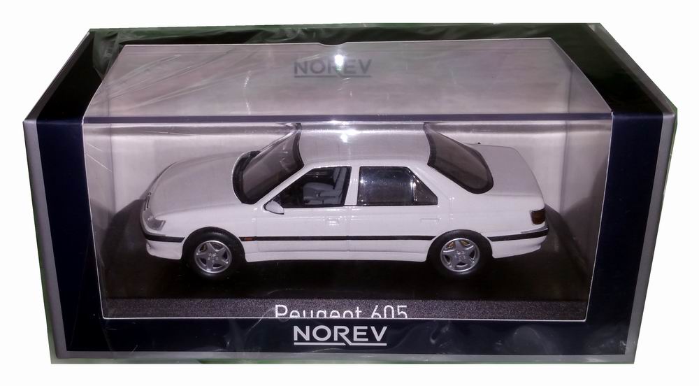 Voiture miniature PEUGEOT 605 Blanc  Norev 1/43