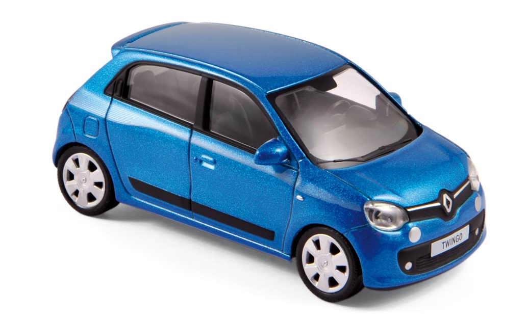 Miniature RENAULT Twingo 3 2014 Bleu NOREV 1/43