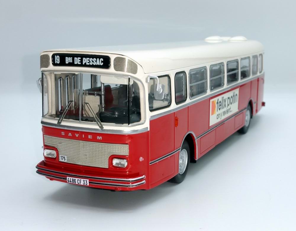Miniature Autobus SAVIEM S105M 1969 Bordeaux 1/43 NOREV