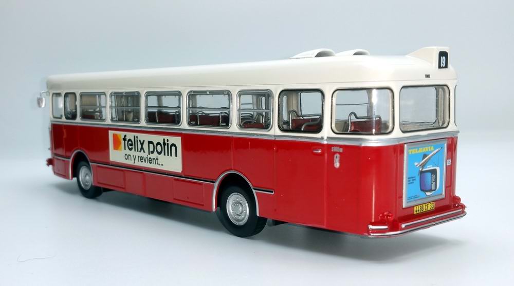 Miniature Autobus SAVIEM S105M 1969 Bordeaux 1/43 NOREV