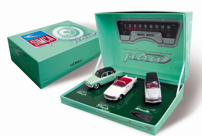 Coffret SIMCA 50 ans simca Elysée simca P60 Aronde simca Oceane Norev