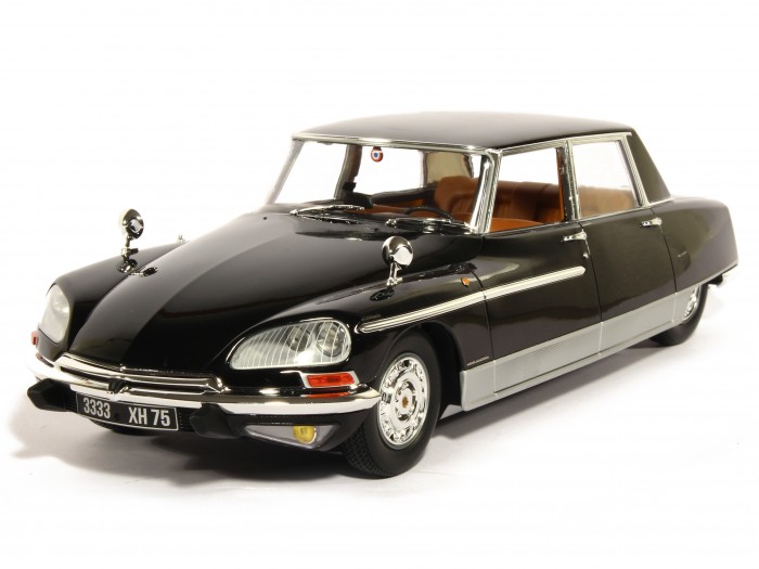 CITROEN DS 21 CHAPRON LORRAINE 1969 PRÉSIDENTIELLE ALAIN POHER Avec Phares et Feux Lumineux 1/18