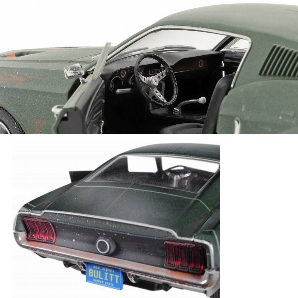 Voiture en métal Ford Mustang GT Fast Back Bullitt Version Rouillée Non Restaurée 1/24